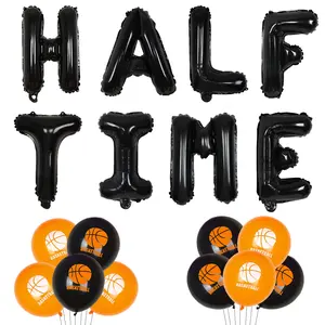 1Set Basketball Half Time Birthday Party Decorations for Boys Half Time Basketball Balloons for 6 Months Parties Its Game Time Basketball Decor Sport Theme Birthday Party Supplies