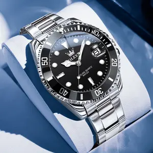 OLEVS Men's Round Dial Quartz Watch 40mm Face Waterproof Mens Watches Best Gift for Dad