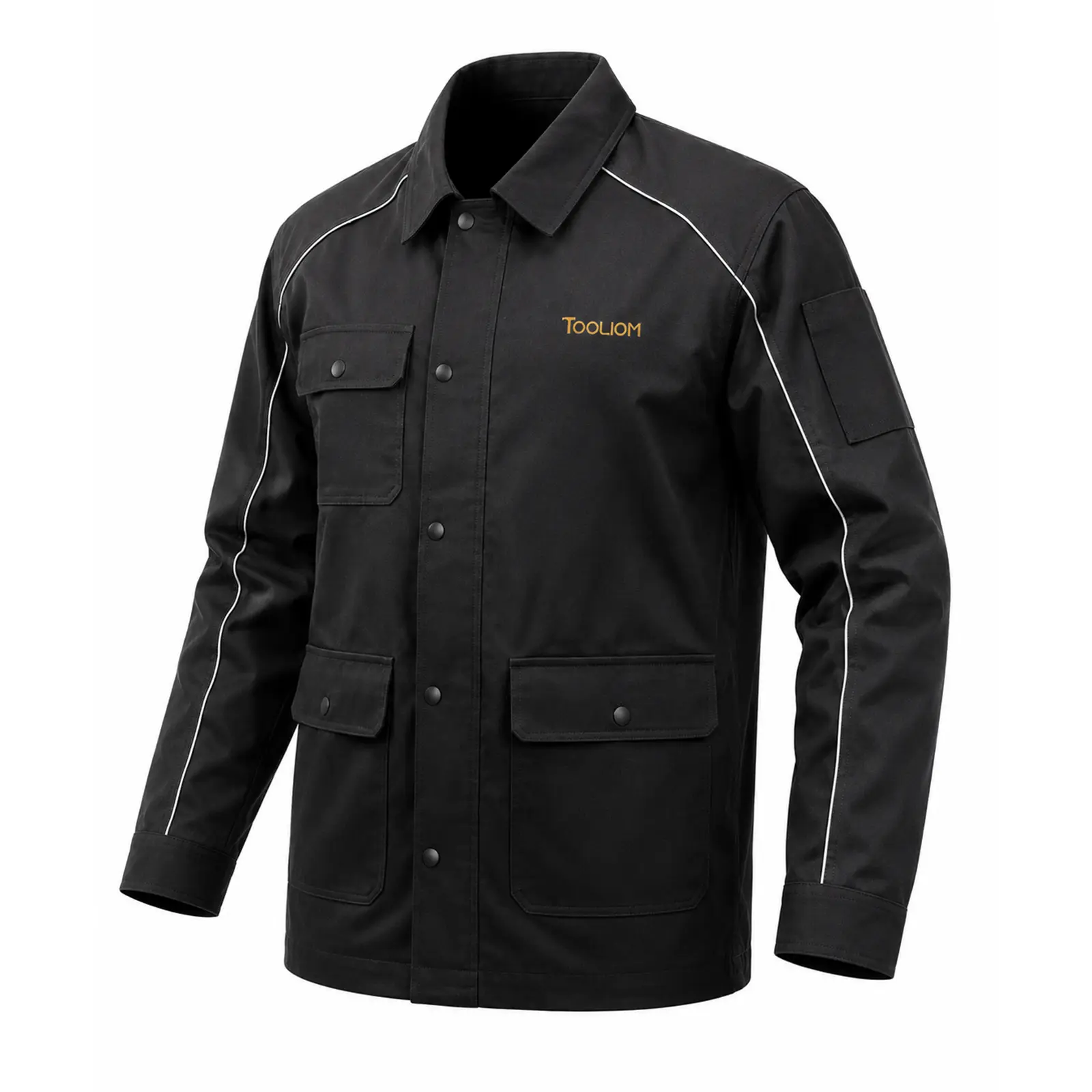 TOOLIOM 11oz FR Cotton Welding Jacket - NFPA 2112 Certified, Unisex, Multi-Pocket Design, Flame Resistant Workwear for Workshop Welding, Grinding & Cutting