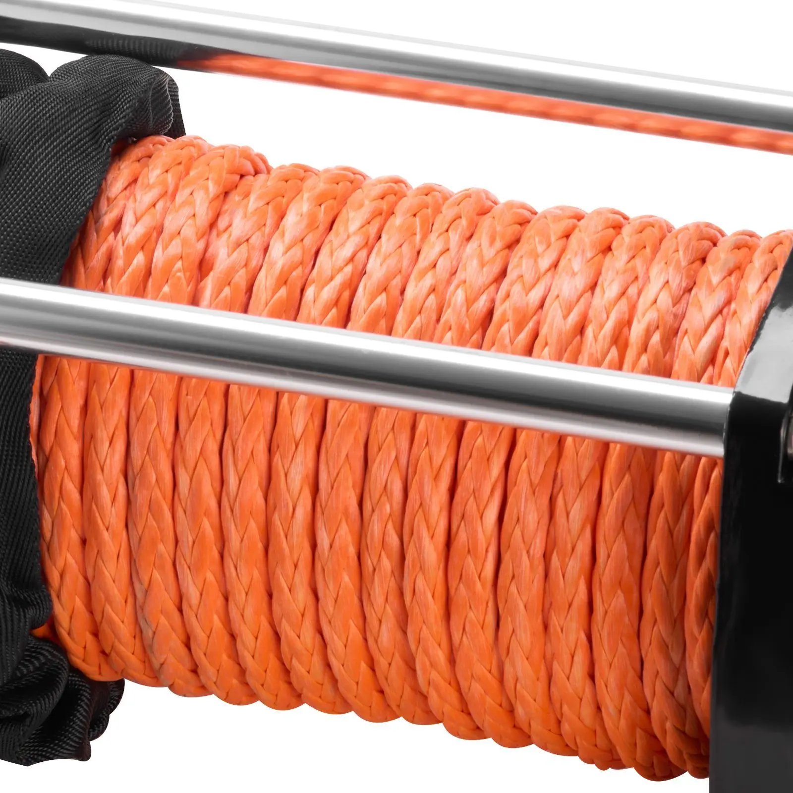 Electric Winch, 10,000 lb, 12V DC Truck Winch with Φ7/20 in x 65 ft Synthetic Rope Aluminum Fairlead Wireless & Wired Remote Control, IP55 Waterproof for Towing Off-Road SUV Jeep Trailer Boat