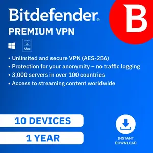 Bitdefender Premium VPN | 10 Devices | 1 year |