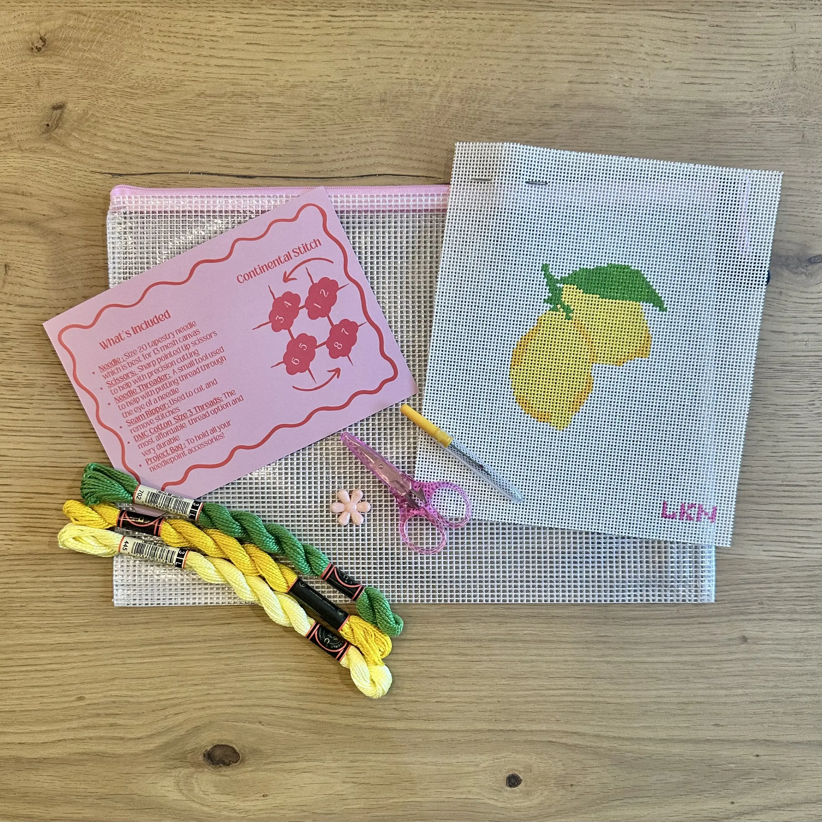 Lemons Needlepoint Beginner Kit