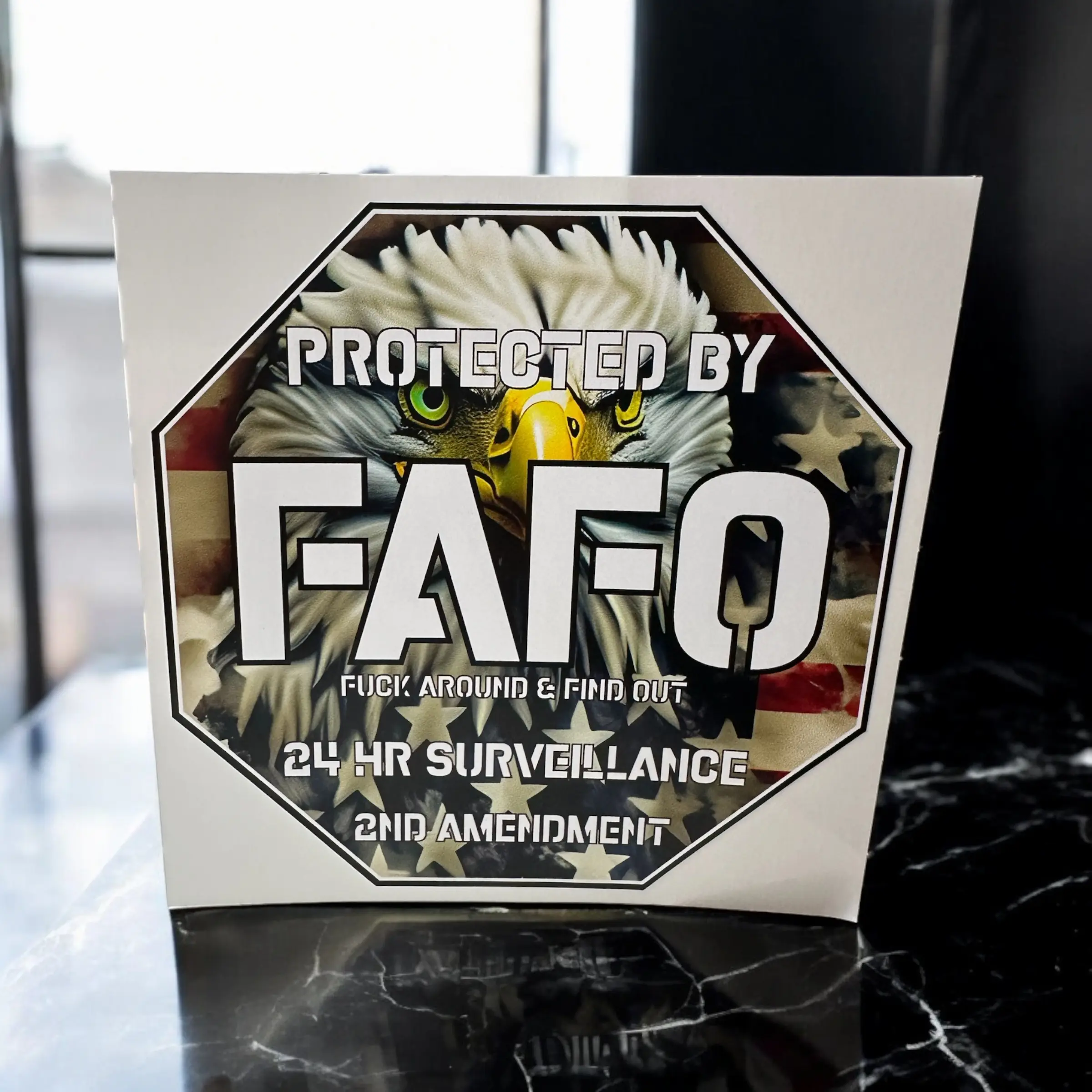 Protected By F-A-F-O  24HR Surveillance Vinyl Decal Sticker