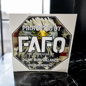Protected By F-A-F-O  24HR Surveillance Vinyl Decal Sticker