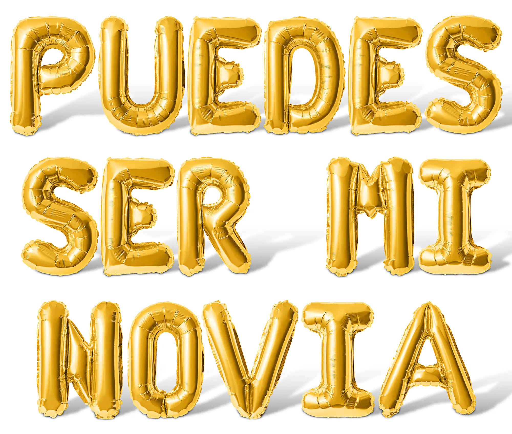 Letter Balloons - PUEDES SER MI NOVIA 16" Inch Alphabet Letters Foil Mylar Balloon Valentines Day Party Banner