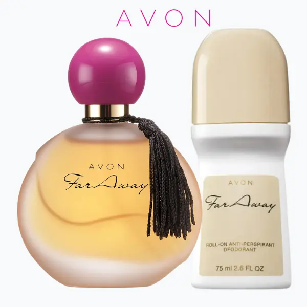 Avon Far Away Eau De Parfum Set, Perfume 1.7, Roll-on Deodorant