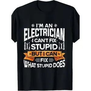 A Fun Electrician-Themed Men'S T-Shirt Gift for Professionals