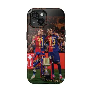 Yamal & Raphinha Celebrating 2025 King's Cup Themed Phone Case Premium Matte Texture, Protection, Shockproof,  Anti-Fingerprint For IPhone 17-12, Pro Max, Pro Plus, and Samsung S25-22 Protection Safety