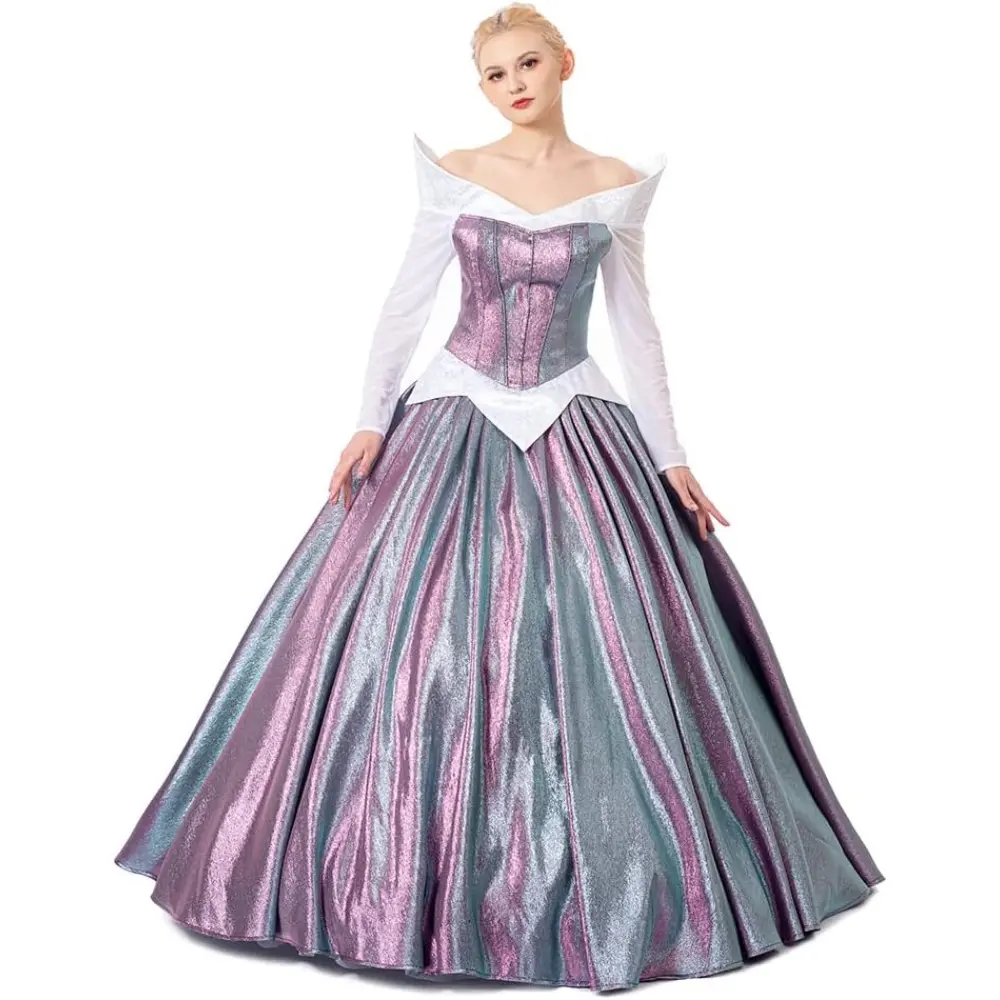 Women's Princess Ball Gown - Elegant Off-Shoulder Magical Color Transformation Aurora Costume for Cosplay, Birthday Parties | Women's Clothes, Clothes with Elegance, Color Changing, Hip, Dress, Princess Costume, Polyester, Plus Size, 3Xl, Full-Length, 2Xl