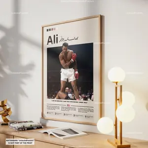Muhammad Ali Poster, Ali Print Wall Art, The Greatest Decor, Boxing Legend Poster, Boxing Print Gift Idea, Ali Boxing Fan Gift, Ali Artwork ( Unframed - Print Only )