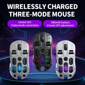 Wireless Gaming Mouse, 74g Lightweight, 8000 Dpi, Tri-Mode, RGB Light, 500mah Battery, Ergonomic for PC/MAC/ps4 Gamers
