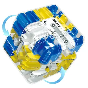 2-in-1 Advanced Maze Cube with Rolling Ball – Labyrinth Puzzle & Color Matching Brain Teaser for Kids 8-12 & Adults, Screen-Free Travel Game, Gift for Boys & Girls