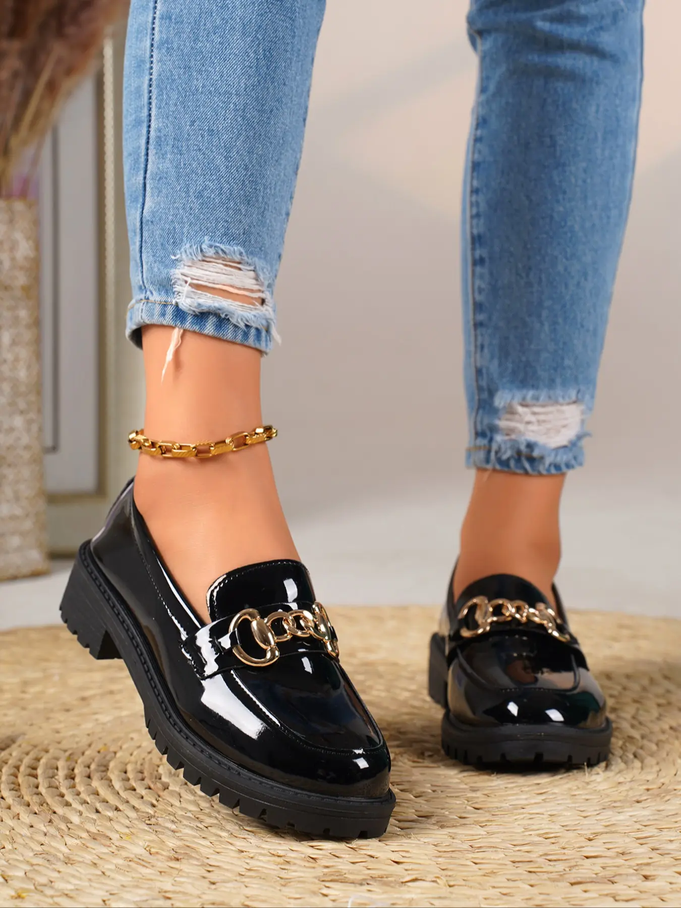 Women's New Fashion Flat Shoes, Slip On Flats, Casual Fashionable Flats, Casual Shoes, Comfortable Lightweight Bow Walking Shoes