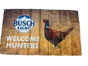 Light Welcome Pheasant Hunters Banner – 3x5 Ft Outdoor Man Cave Sign