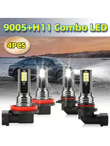 Tcyato H11 9005 LED Fog Light Bulbs Replacement, 6000k Cool, Ip67 Waterproof, 3000+ Lumens, Csp Leds, Car & Truck Automotive Lighting, Durable Design, Driving Lights