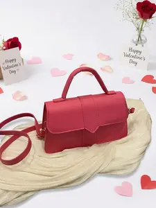 Valentine's Day Plain Casual Shoulder Bag, Handheld Flap Closure, Convenient Access, Simple Design Crossbody Bag, All Seasons