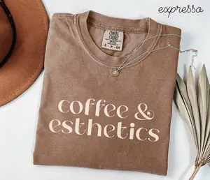 Esthetician Comfort Colors Shirt • Coffee & Esthetics Tshirt • Skin Therapist T-shirt • Coffee and Skincare Tees • Aesthetician Graduation Fabric Top