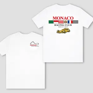 [New] Monaco Racing Club 2026 TShirt, Monte Carlo Vintage Flag & Racing Logo Graphic, Soft Cotton Fabric, Unisex Fit for Racing Fans, Perfect Gift for Motorsport Lovers