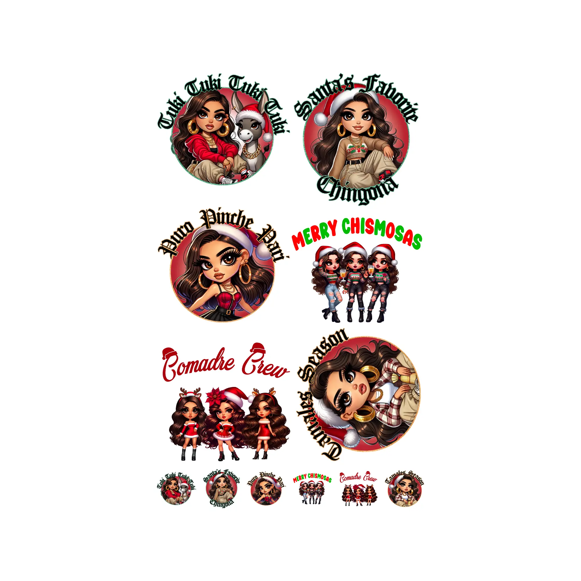 Christmas Transfers for Shirts DTF Hot Peel Gang Sheets for DIY Crafts