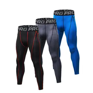3 Pack Men's Compression Pants Tights Athletic Running Workout leggings Quick Dry Sports Baselayer Yoga Wear Fitness Athleisure Style Bottoms
