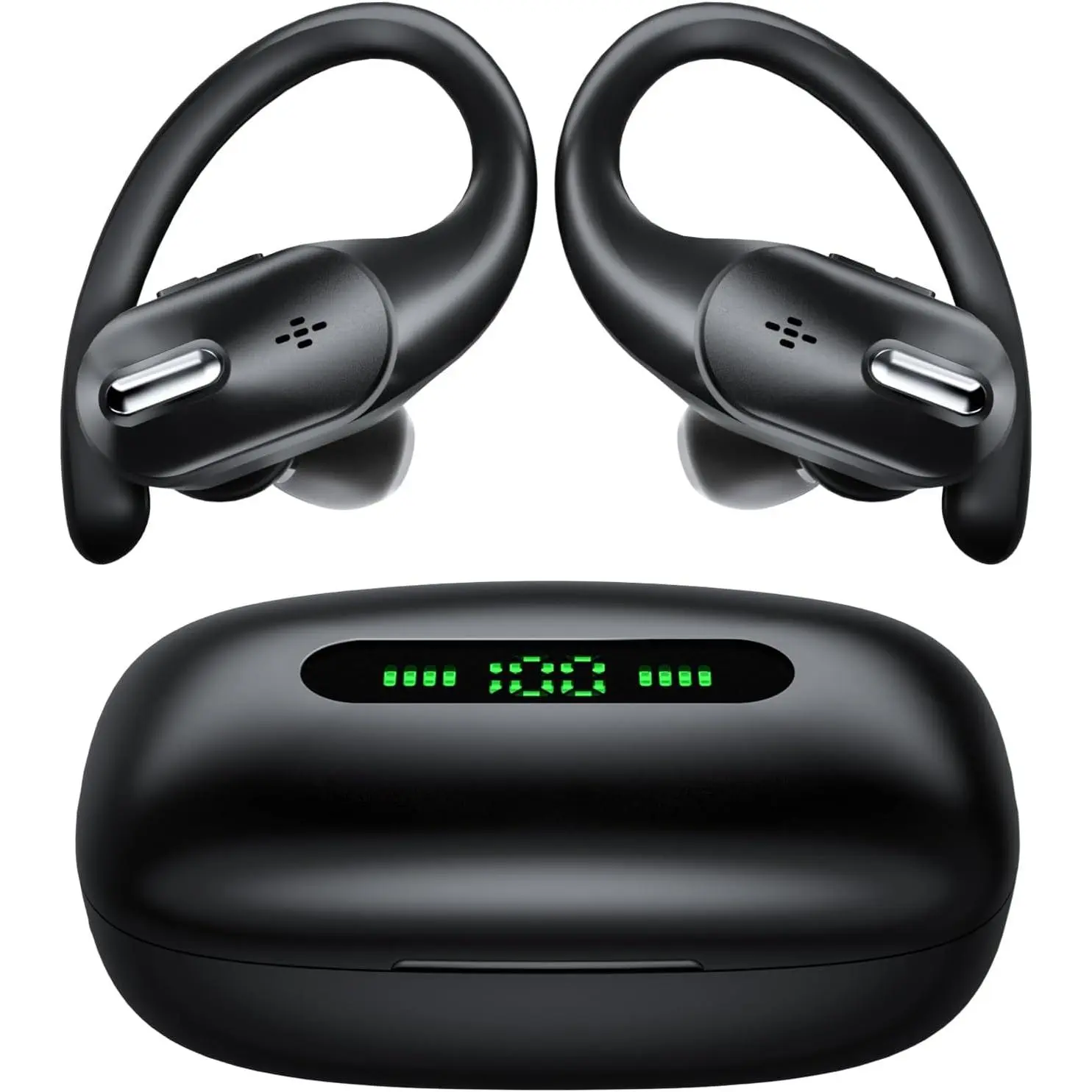 Wireless Earbuds Bluetooth Headphones 120H Playback LED Display Deep Bass Sport Ear buds with Earhooks Waterproof in Ear Earphone for iPhone Samsung Android Cell Phones Work Game TV PC Laptop Computer