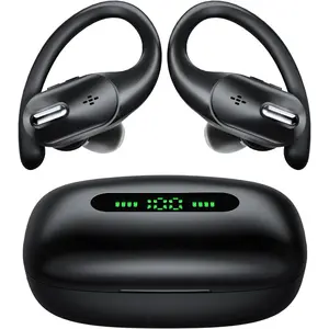 Wireless Earbuds Bluetooth Headphones 120H Playback LED Display Deep Bass Sport Ear buds with Earhooks Waterproof in Ear Earphone for iPhone Samsung Android Cell Phones Work Game TV PC Laptop Computer