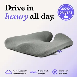 Cushion Lab | Cloud Cradle Car Seat Cushion — Drive Softly, Every Mile — Memory Foam Cushion for Cars, Trucks & SUVs