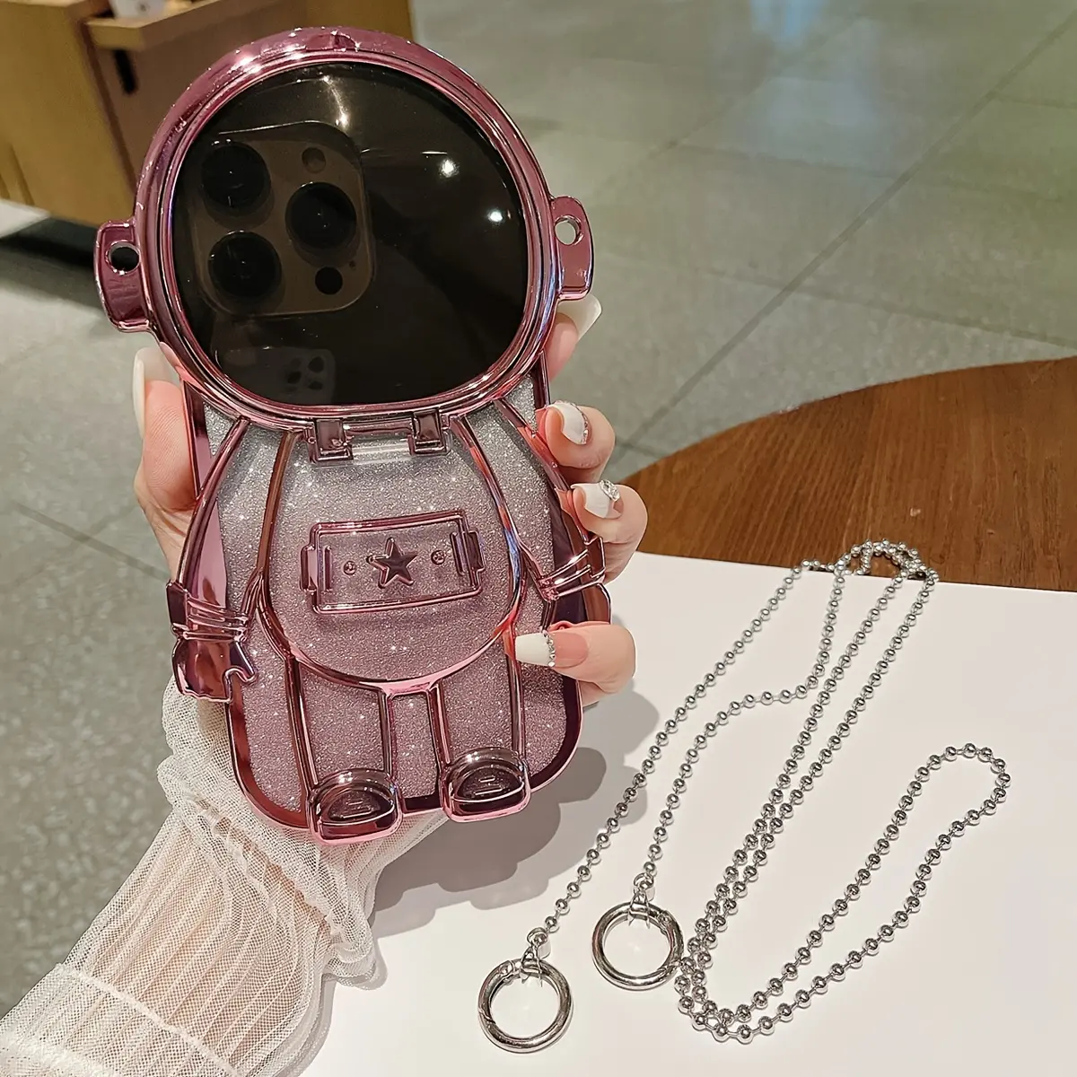Astronaut shape graphic print phone case for iPhone 15 14 13 12 11 x XR Xs 8 7 Mini Plus Pro Max SE, Easter gift, Christmas Halloween decoration/gift for girlfriend, boyfriend, friend or yourself, Gift Idea, Tpu Material