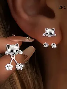 Cute Cat Claw Earrings for Women, Versatile Earrings, Simple Elegant Design, Perfect for All Seasons, Ideal Valentine's Day Gift, Daily Wear Jewelry