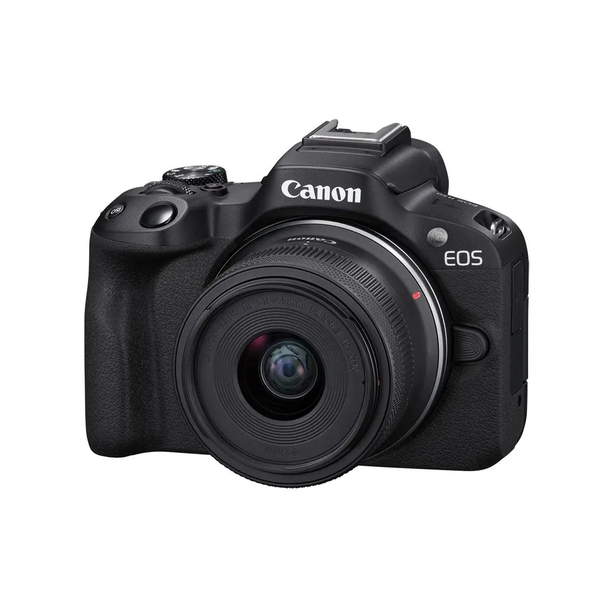 Canon EOS R50 Mirrorless Camera with RF-S 18-45mm f/4.5-6.3 IS STM Lens, Black
