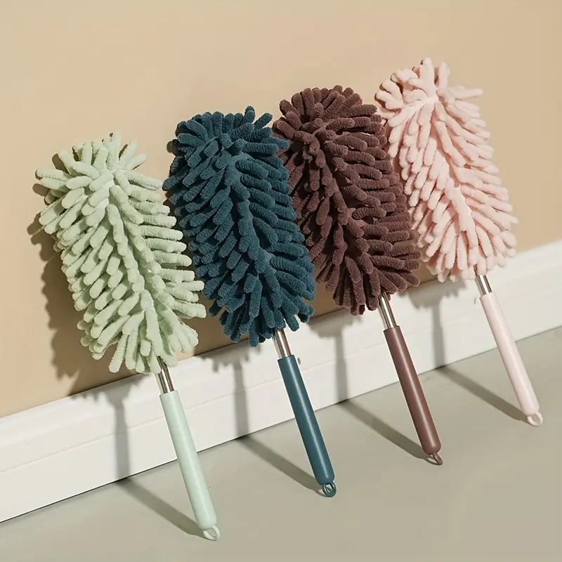 Telescopic Microfiber Duster with Ergonomic Handle & Telescopic Design/Heavy-Duty Deep Cleaning Duster for Furniture, Cars, Clothes, Home Decor/No Electricity, Durable & Portable For Halloween, Christmas, Everyday Use/Ideal For Hard-to-reach A