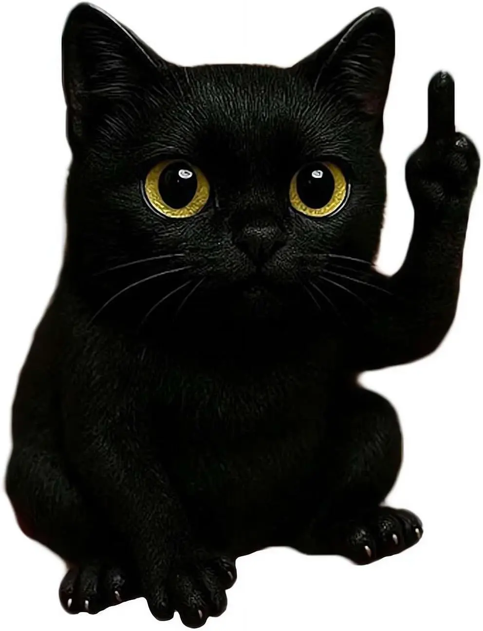 Fun Mini Middle Finger Animal Statue,Resin Middle Finger Animals Decor Statue for Desktop,Office and Car, Funny and Cute Middle Finger Humor Gag Gifts