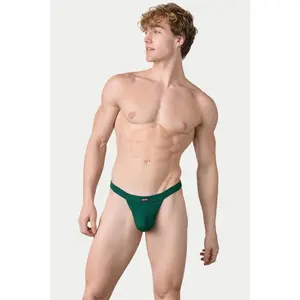 RIBBED Thong - Pine Green