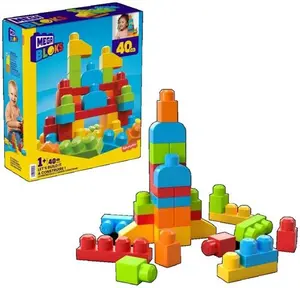 MEGA BLOKS - Let's Build It! 40 Piece Toddler Building Toy Set  [COLLECTIBLES] Brick