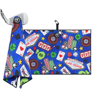 Fore Show Magnetic Golf Towel (Vegas) Waffle Microfiber with Magnet for Golf Bags, Carts & Clubs - 24” x 16” Funny Golf Gift Accessory For Men