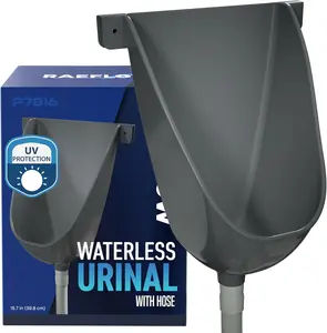Waterless Urinal with Hose - UV Resistant Outside Urinal, Outdoor Plastic Urinals, Outdoor Toilet, Garage Urinal, Urine Diverter, Urinals For Men Bathroom