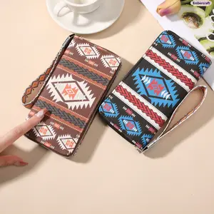 Women's Bohemian Casual Purse - Trendy Clutch Bag with Long Zipper Closure, Card Holder, Daily Use Fashion Accessory, Ideal Gift for Women