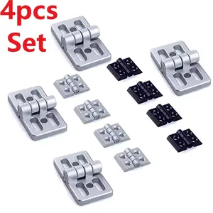 4pcs 2020 4545 Zinc Alloy Hinges Aluminum Profile Accessory Door Hinge Connector for Aluminum Profile Extrusion