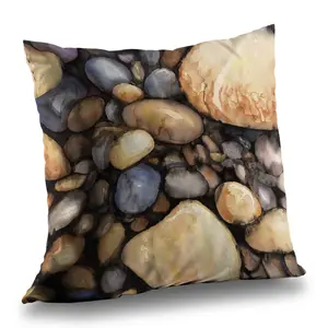 360 Stand 14x14 in. Throw Pillow Insert, Soft Texture Small Pebbles Design, Hygge Brown Poly Twill Fabric, Cozy Warmth Home Decor for Textiles & Soft Furnishings, Decorative, Interior Design