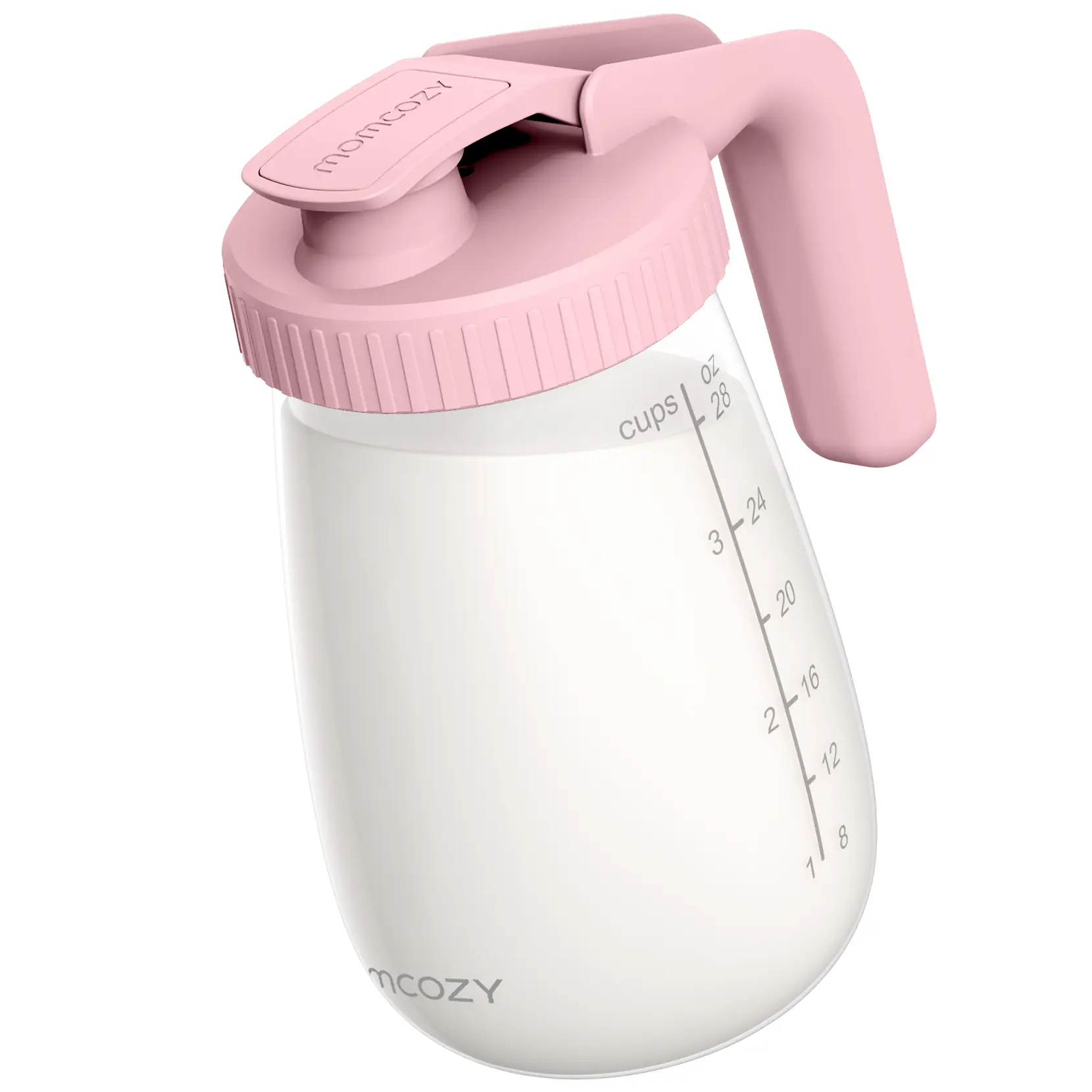 Momcozy Breast Milk Pitcher, Resistant to Heat and Cold Abrupt Temp Swings, No Leak Glass Breast Milk Fridge Storage Container With Wide Mouth