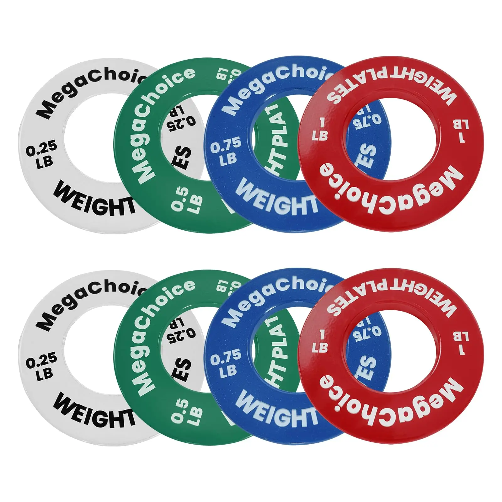 【GARVEE】Fractional Weight Plates Set of 8 (0.25LB/0.5LB/0.75LB/1LB) - Micro Barbell Plates for Strength Training & Progressive Overload - Compatible with 2" Bars