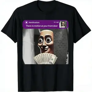 TungTungTung Doorbell Meme Trendy Graphic Shirt for Men/Women - Short-sleeved T-shirt