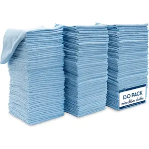 150 Pack Microfiber Cleaning Cloth, Bulk Towels for Home,  Microfiber Towels for , Cleaning Rags, Light Blue, 11.5 Inches x 11.5 Inches, 150 Count