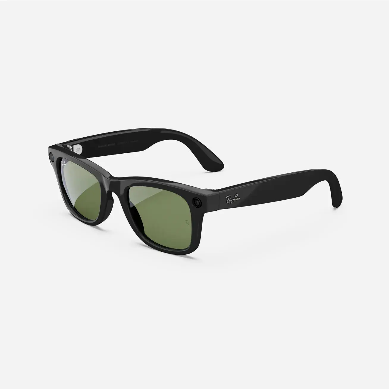 Refurbished Ray-Ban Meta Wayfarer (Gen 1), Shiny Black / G15 Green, Standard, High Bridge Fit Refurbished Ray-Ban Meta Wayfarer (Gen 1), Shiny Black / G15 Green, Standard, High Bridge Fit