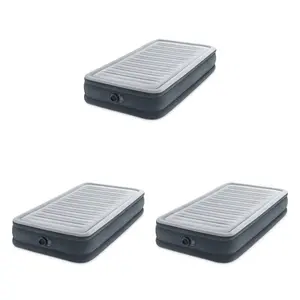 Intex Comfort Deluxe Dura-Beam Plush Airbed Mattress with Pump, Twin (3 Pack)
