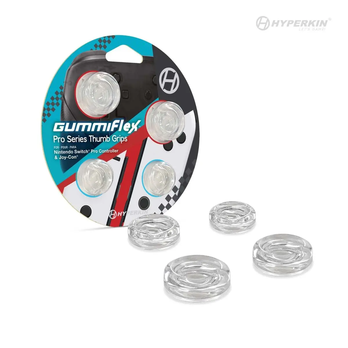 Hyperkin "GummiFlex" Pro Series Thumb Grips (4 Pack) For Nintendo Switch, Nintendo Switch OLED  & Joy-Con