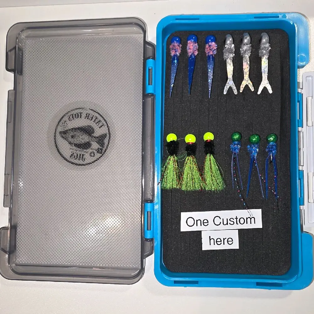 Bakers Dozen Jig Box with Custom Fishing Lures for Anglers