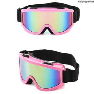 UV400 Goggles, Lightweight ABS Frame Goggles with Anti-Scratch, Dust-Resistant Features for Ski, Off-Road Riding (All Ages)
