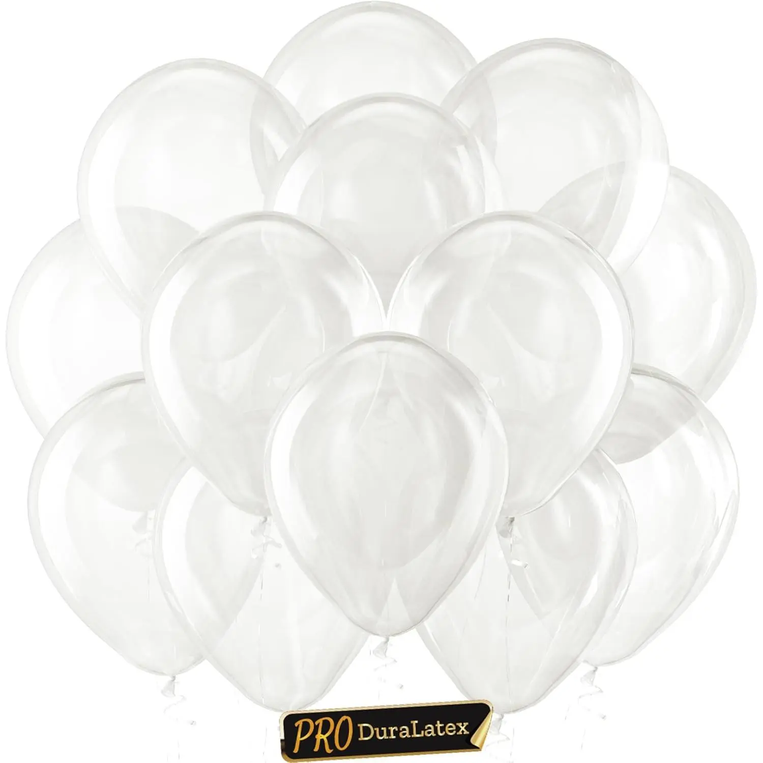 Clear Balloons - 100 Pack 12 inch Extra-Thick Transparent Balloons for Long-Lasting Professional Party Decorations, Large Wedding Bridal Shower Birthday Bubble Party