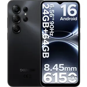 DOOGEE Note 56X Android 16, 6150mAh, 6.56" 90Hz, 24+64GB/2TB, 4G Dual SIM, 8.45mm Slim, Face ID